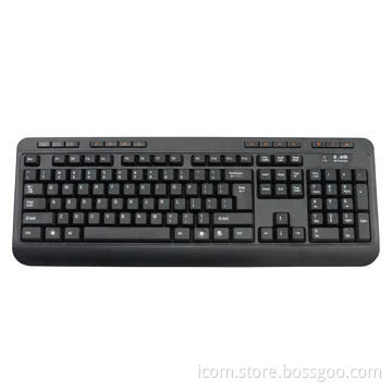 2.4GHz Wireless Keyboard with 104 Standard Keys and 8 Enhanced Hotkeys